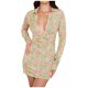 thumbnail image 1 of Vestido de manga larga con cuello vuelto y estampado cómodo de ocio a la moda para mujer Pompotops hdfakjf9438, 1 of 8
