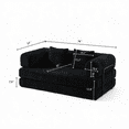 thumbnail image 6 of Leumius 78 Inch Convertible Sleeper Sofa Bed,Folding Floor Mattress Couch with Fixed-Shape Frame,Futon Boneless Couch Lounge Loveseat with Pull Out Bed, No Assembly Required,Black, 6 of 9