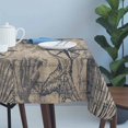thumbnail image 4 of Ocean Compass Table Cloth Waterproof Tablecloths, Vintage Coastal Starfish Shell Conch Beige Tablecloth Dining Table Cover for Kitchen Party Tabletop Outdoor, Rectangle Tablecloth 60x120 Inch, 4 of 9