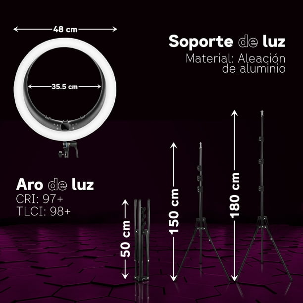 Anillo De Luz 55w Neewer Kit Luz Anillo Versiu00f3n Mejorada-1,8cm