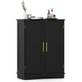 thumbnail image 1 of Costway Armoire de Rangement au Sol Organisateur de Rangement Moderne avec Tablettes Ajustables et 2 Portes, 1 of 10