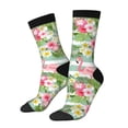 thumbnail image 2 of Uemuo Tropical Flamingo Pattern Women's Crew Socks, Soft Durable Breathable Moisture-Wicking with Odor Control Cotton socks, 2 of 9