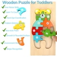 thumbnail image 3 of KMTJT Wooden Puzzles Toys for Toddlers 1-3 Year Old, Kids Montessori Toys Learning Educational Wood Puzzle Toy Gift for 1 2 3 Year Old Boys Girls - 4 Pack, 3 of 7