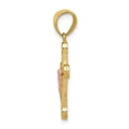 thumbnail image 2 of FB Jewels 10K Two Tone Color Gold Small CZ Crucifix Pendant, 2 of 3