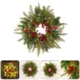 thumbnail image 6 of KAKOWELY Simulated Red Berry Flower Wreath 40x40in For Christmas Decorations Green And Red Colors, 6 of 8
