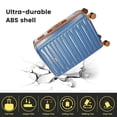 thumbnail image 4 of Hardside Luggage Sets 3 Piece, Hardshell Suitcase TSA Lock Spinner Wheel with Travel Duffle Bag and 4 Packing Cube.Blue, 4 of 9