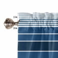 thumbnail image 5 of Hokiten Rod Pocket Curtain Valance, Navy Blue Ombre Stripe Farmhouse Window Valance for Living Room, Bedroom, Kitchen Farmhouse Striped Gradient 42"W x 12"L, 5 of 8