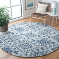 thumbnail image 2 of SAFAVIEH Aspen Celandine Geometric Wool Area Rug, Grey/Navy, 7' x 7' Round, 2 of 7