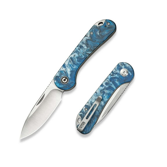 CIVIVI Elementum Slip Joint Pocket Knife, Folding Knife with 2.96" Swedish 14C28N Blade Resin Handle C18062AJ-4