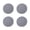 Grey, variant on Yuangui 4PCS Round Braided Woven Placemats Cotton Heat Resistant Non-Slip Cup Bowl Coasters Pot Pads Kitchen Table Mats (Grey) - Small Size