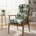 thumbnail image 2 of SHANNA Rocking Chair Cushion, Waterproof and Fade-Resistant Patio Chair Cushions, Non-Slip Indoor Rocking Chair Cushion with Ties, Thicken Chair Pads for Adirondack, 44"x20"x4", Hawaiian style, 2 of 9