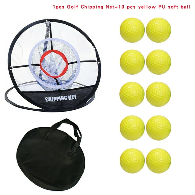 Entraîneur de Swing de Golf Filet d'Écaillage Aides à l'Entraînement de Golf Intérieur Extérieur Cages de Lancer Pliables Combinaison C