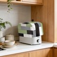 thumbnail image 4 of Sage Green Grey Geometric Toaster Cover 2 Slice, Modern Black White Abstract Art Dustproof Bakeware Oven Protector with Top Hook, Waterproof Small Kitchen Appliance Toasters Dust Cover, 12"x7.5"x8", 4 of 9