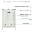 thumbnail image 2 of Cannes 24 in. White Bathroom Vanity With White, 3-Hole Ceramic Sink Top, 2 of 9