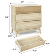 thumbnail image 2 of RichYa 3-Drawer Dresser for Bedroom, Chest of Drawers with Storage,Wooden Nightstand for Bedroom,Living Room, 2 of 9