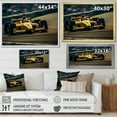 thumbnail image 4 of Designart Racing Oversized framed wall art decor, Racing framed wall Art, Rush of Formula Car at Speedway I , Yellow Modern Gold framed wall art, 40x30 inches Gold Frame, 4 of 5