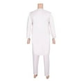 thumbnail image 3 of BAZINRICHE African Men Causal Kaftan Robe Long Sleeve Thobe Saudi Arabic Thobe for Men Round Neck, 3 of 5