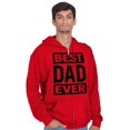 thumbnail image 3 of Cool Best Dad Ever Father's Day Zip Hoodie Sweatshirt Men Brisco Brands S, 3 of 6