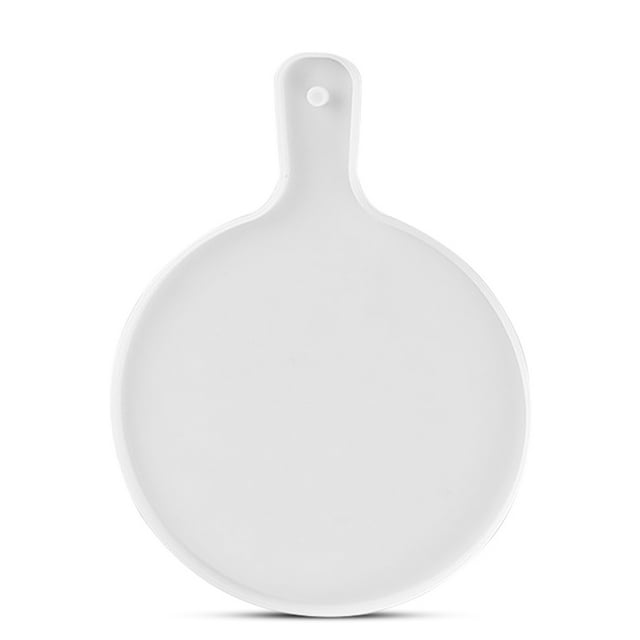 pitrice Kitchen Dining Room Tray Resin Non-stick Silicone Molds Serving Board Clay Casting Mould Crafting Handmade Accessory Large Round 1Set