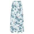 thumbnail image 5 of YUEJUIR Midi Skirt Women Floral Print Skirt High Waist Party Beach Pocket Long Maxi Skirt Flowy Skirt Linen Skirts for Women (Blue,XXL), 5 of 5