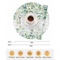 thumbnail image 6 of 13 Inch Round Placemats Set of 4, Eucalyptus Leaves Non Slip Heat Insulation PP Table Mats, Summer Botanical Washable Place Mats for Kitchen Dining Party Table Decor, 6 of 7