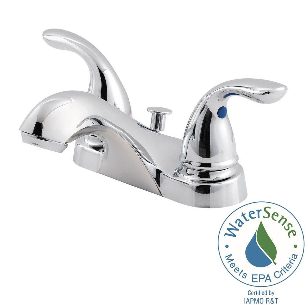 Pfister Pfirst Series 2-Handle 4" Centerset Bathroom Faucet in Polished Chrome