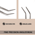 thumbnail image 4 of Stainless Steel Tweezers Curved Serrated Tip Watchmaking and Jewelry Gem Picking Tweezers Multipurpose Use - 6", 4 of 5