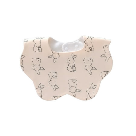 

Baby Three-layer Thickened Rose Bib Cartoon Print Waterproof And Dirt-proof Bib Baby Saliva Towel Coffee One Size