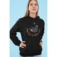 thumbnail image 2 of Grunge Style Bird With Leaves Hoodie Women -Image by Shutterstock, Female Medium, 2 of 4