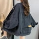 thumbnail image 4 of -chaqueta vaquera para mujer, ropa de calle coreana, chaquetas Cyberpunk, abrigo de gran tamaño, Estética de tendencia, otoño e invierno, 2022, 4 of 5
