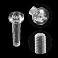 thumbnail image 4 of M3x12mm Plástico Phillips Pernos 100uds PC Plana Cabeza Máquina Tornillos Transparente Unique Bargains tornillos de máquina, 4 of 5