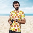 thumbnail image 4 of Wukai Lemon Orange Print Men's Short-Sleeved Mesh T-Shirt,Quick-Dry Short Sleeve Workout T-Shirt-4X-Large, 4 of 8