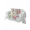 thumbnail image 2 of Spring Easter Couch Cover, Colorful Cute Rabbits Eggs Flowers Green Plaid Sofa Cover Blanket for 1 Seat Cushion, Sectional Sofa Slipcover Furniture Protector for Living Room Bedroom 71''x91'', 2 of 9
