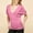 Pink, variant on Njoeus Oversized Tshirts for Women White Tops for Women Womens Summer Dolman Tops Fashion V Neck Short Sleeve Side Ruched Tunic Shirts Classic Fitted Solid Basic Top Work Office Clothes Women Summer S