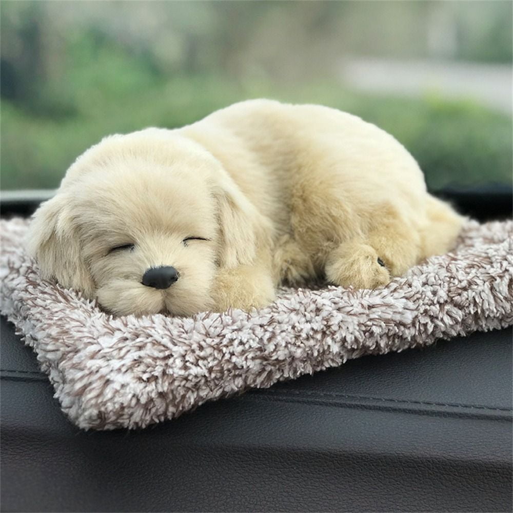 Plush Dogs Car Ornament Decoration Simulation Sleeping Dog Toy Automotive  Dashboard Decor Ornament Cute Auto Car Accessories