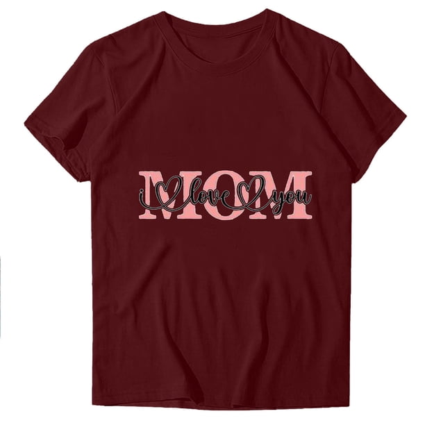 Blusas de Manga Corta para las Mujeres Divertido Impreso Cuello Redondo Tee, Vintage Humor Gráfico Blusas de Primavera para las Mujeres