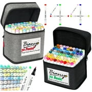 Bianyo Classic Series Alcohol-Based Dual Tip Art Markers Set of 2 (72 Basic Colors&72 Pastel Colors)