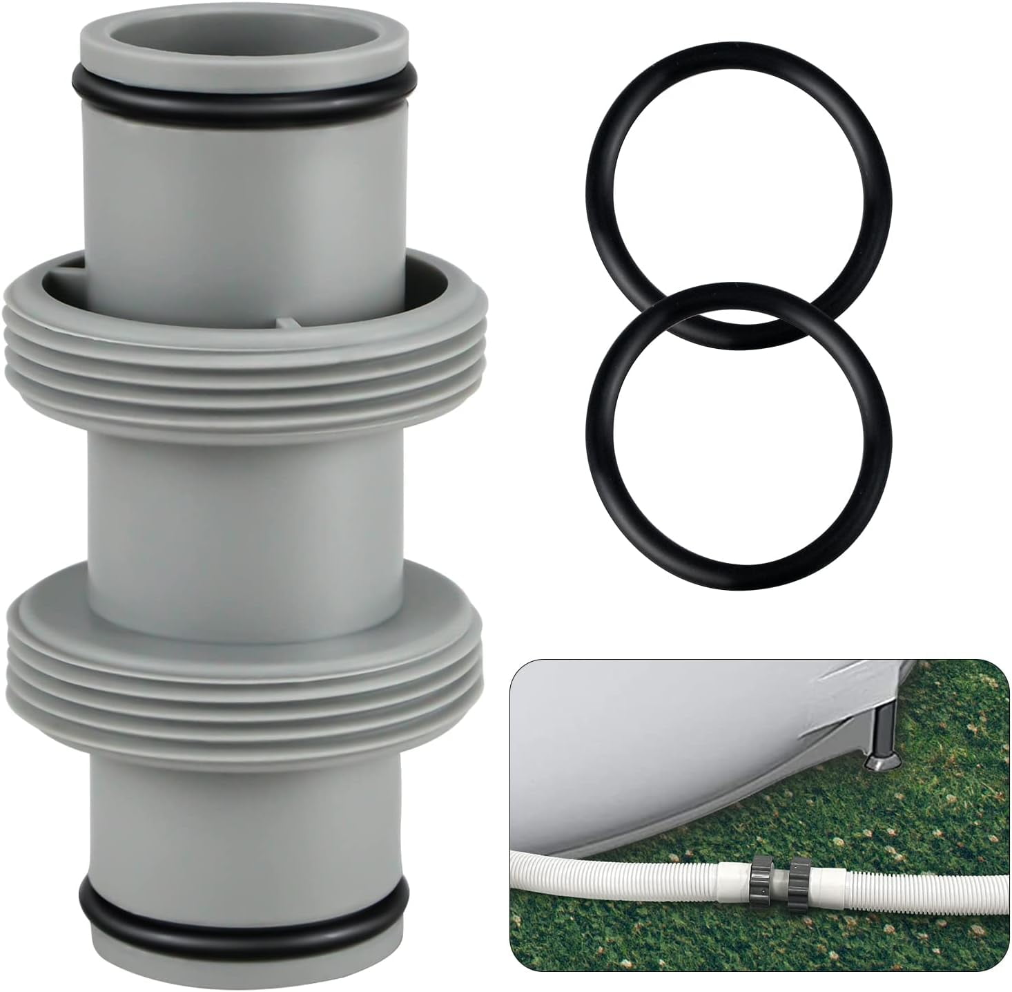 Filter Pump Hose Connector, T Joint Pool Hose Connector 1.5’ to 1.5