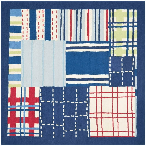 SAFAVIEH Kids Collection SFK318A Handmade Blue/Multi Rug