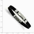 thumbnail image 3 of White Stainless Steel bracelet ID Black 8.5 in 10 mm, 3 of 3