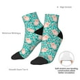 thumbnail image 6 of Pofeuu Pig And Flower Print 30cm Socks, Adult Running Hiking Socks for Youth and Adult, 6 of 7