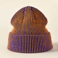 thumbnail image 3 of Hats for Women Striped Knitted Lightweight Warm Cap Ear Protection Stretchy Casual Breathable Comfortable Trendy Beanie Hat, 3 of 3
