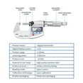 thumbnail image 7 of Digital Micrometer High Precision Outer Diameter Wall Thickness Caliper 0.001 Waterproof Electronic 0-25-50mm ,Easy to Use, 7 of 7