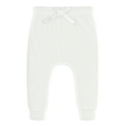 Modern Moments Baby Girls Jogger Pant Ivory, 1-Pack, Sizes 0-12 Months