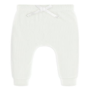 Modern Moments Baby Girls Jogger Pant Ivory, 1-Pack, Sizes 0-12 Months