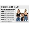 thumbnail image 6 of 3Pcs Women's Sweetheart Neck Cap Sleeve Fitted Tops, V-Neck Short Sleeve Crop Tops for Women  for Daily Wear (Black/White/Pink), 6 of 9
