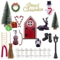 thumbnail image 1 of Kit de Porte de Conte de Fées Miniature 10 Pcs - Mini Portes en Bois de Noël Meubles de Maison de Poupée, 1 of 8