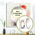 thumbnail image 3 of Designart "Seashell Sumi Asian Painting I" Asian Coral Large Square Mirror - Square Bedroom Mirror Printed Wall Decor - Global Square Printed Wall Mirror Art, 3 of 5