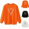 thumbnail image 5 of ZACPNCV Unisex Kids Crewneck Sweatshirt Long Sleeve Cotton Pullover Tops for Boys and Girls Orange 12-13 Years, 5 of 5