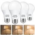 thumbnail image 1 of Bombillas LED MorningLight A19, 3 vías, 9 W, 2700 K, E26, paquete de 4, 1 of 6
